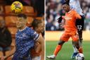 Can Blackpool-born Sam Lavelle, left, have another good day for United - or will Karamoko Dembele, right, inspire the play-off chasing visitors?