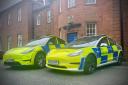 New Tesla police cars pictured outside Penrith HQ