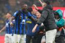 Inter Milan players celebrate after winning the Serie A title (Luca Bruno/AP)