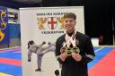 Aiden Docherty at the EKF National Karate Championships