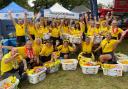 Hospice At Home whose bright yellow sunflowers could be seen across the site as festivalgoers bought them in support of the charity