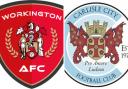 Workington Reds, left, and Carlisle City, right, have home ties next month