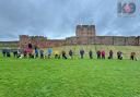 A training group outside Carlisle Castle
