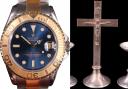 Rolexes and valuable crucifix also included
