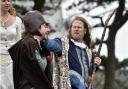 The Rain or Shine Theatre Company perform Shakespeare's The Tempest on the Green in Silloth. James Reynard as Prospero (R) and Ellis J Wells as CalibanSUNDAY 26th JULY 2015. DAVID HOLLINS 50079112F007.jpg