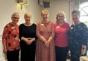 Some of the group's longest serving members (L-R) Moira Rogers, Joyce Helyer, Jane Baldwin, Pat Newsham and Gail Gravett
