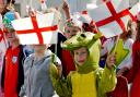 Jackson Wright in a St George's Day parade at Beckstone Primary School, Harrington