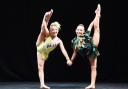 Charlotte Godfrey, left, and Ellie Woods from the Amy Richardson Studios rehearse before their junior song and dance routines