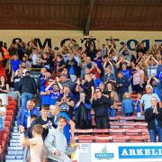 Fans show their support for the Blues at Swindon (photos: Gareth Williams/AHPIX)