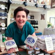 Joanne Wilson (now Hunter) in the original Grasmere Gingerbread bakery and shop in 2012