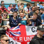 Fans - Carlisle United v Bradford City, Photographer Ben Holmes, Brunton Park, Skybet League2 Playoffs 2023,  NO UNAUTHORISED USE.