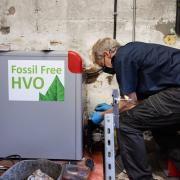 An oil boiler being converted to run on HVO