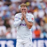 Ben Stokes reacts after dropping a big catch