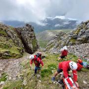 Wasdale MRT members at Scafell