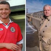 Paul Stewart pictured during his time at Workington Reds, left, and more recently in his home town of Blackpool