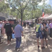 The warm weather ensured a busy opening day for the international market in Carlisle
