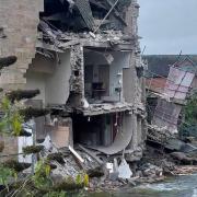Live reaction as historic Cockermouth building collapses