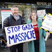 Nick Robson and Fiona Goldie from Carlisle’s Palestine Solidarity Group.