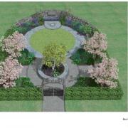 Artist's impression of the proposed memorial garden at the Civil Nuclear Constabulary Training Facility at Sellafield, near Seascale.