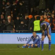 Carlisle's players react after Blackpool's third goal