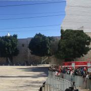 Manger Square in Bethlehem pictured this year in comparison to previous years