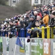 An archive photo of supporters at a Whitehaven Rugby League game