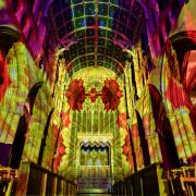 Carlisle Cathedral was lit up for the event