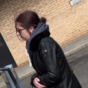 Carly Weighman arrives at Workington Magistrates' Court on Monday