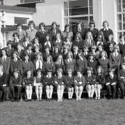 A group of prizewinners at Silloth Secondary School who received their awards at the speech day in 1974.