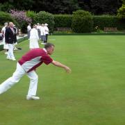 Andrew Baxter of Wigton Park Bowls Club in action at Edenside in 2009