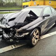 The car after it was written off yesterday.
