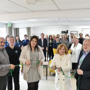 Ceremonial ribbon cutting at Eskdale House on April 10. Front row, left to right: council leader Mark Fryer,  Eskdale House manager Nick Hewetson-Jones, council leader Lisa Brown, council chair Carni McCarron Holmes, council chief executive Andrew