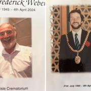 The order of service at Mr Weber's funeral, held this week in Carlisle