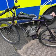 The illegal motorised bike
