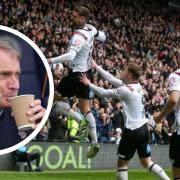 Derby County, main photo, need just a point against Paul Simpson's relegated Blues to clinch promotion
