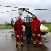 Julia Richardson has been reunited with the team who saved her