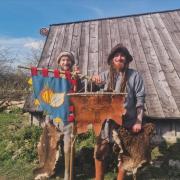 Craig Brookes (left) and fellow Viking age enthusiast Hamish Lamley