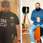 Col before and after his seven stone weight loss