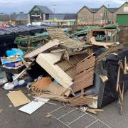 The fly tipping at the recycling centre near Penrith Morrisons