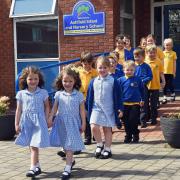 Pupils from Ashfield Infant and Nursery School in Workington enjoying their week of walking to school