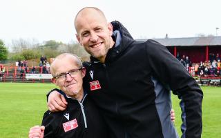 Terry Mitchell, left, has left his role as Danny Grainger's No2 to link up with Darlington