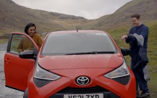 The BBC presenters take on Hardknott pass in a Toyota Yaris