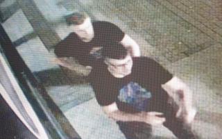 An image issued following the attack, with Shaun Brown on the left of the two brothers