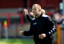 REDS BOSS: Danny Grainger was in charge of his first league game on the road at Trafford last night