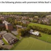 Aerial shot over Friars School in Carlisle