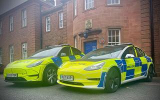 Tesla vehicles parked outside Penrith headquarters