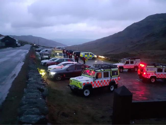 Rescue on Red Screes by Patterdale Mountain Rescue Team in which a member was injured. 