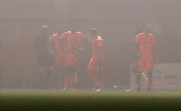 News and Star: Shrouded: United at Colchester (photo: Richard Parkes)