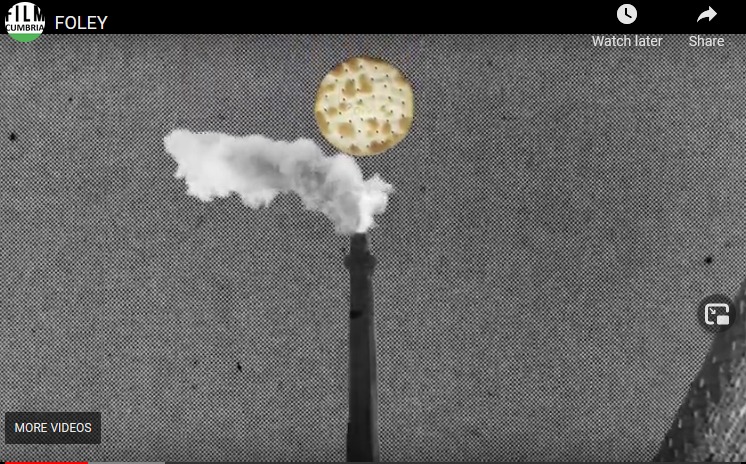 City landmark: A Carrs table-water moon rises above Dixon’s chimney in David Foley’s animation