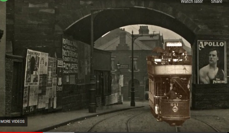 Nostalgic sights: A tram and the poster of Apollo in David Foley’s animation